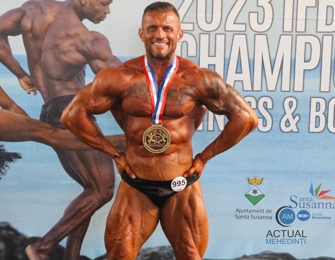 Polițist mehedințean, un nou titlu de campion mondial la culturism și fitness!