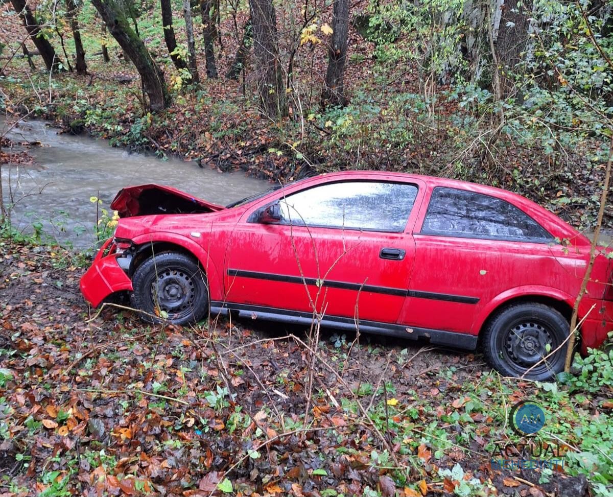 O tânără șoferiță a pierdut controlul volanului, iar autoturismul s-a izbit de un copac.