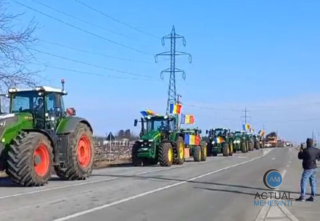Fermierii mehedințeni s-au alăturat protestelor. Au blocat vama Calafat.