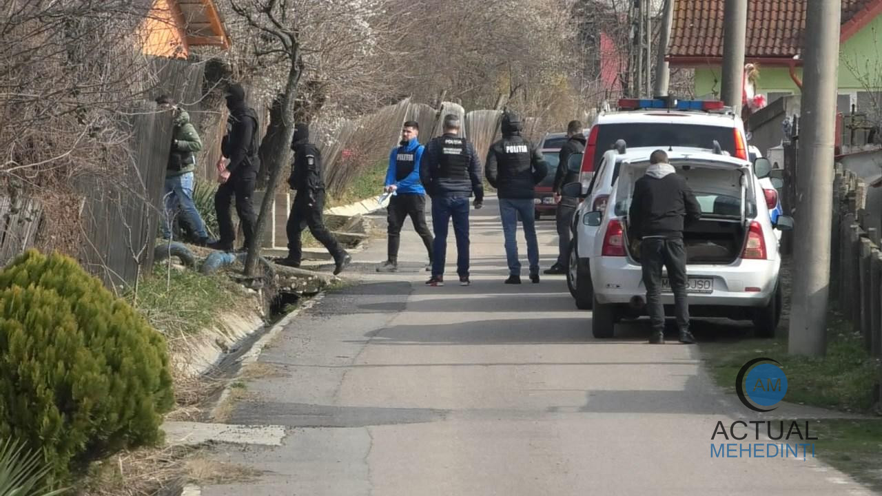 Descinderi ale Poliției din Hunedoara, în două comune din Mehedinți! Un tânăr a fost reținut pentru 24 de ore.