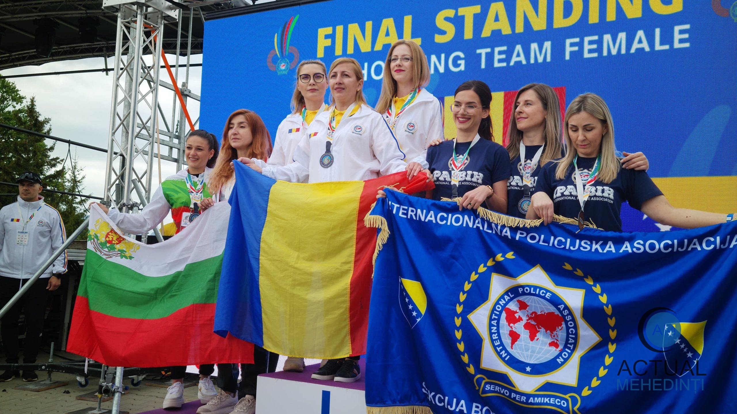 Polițistă de frontieră din Mehedinți, pe podium la proba de TIR feminin a IPA GAMES 2024!
