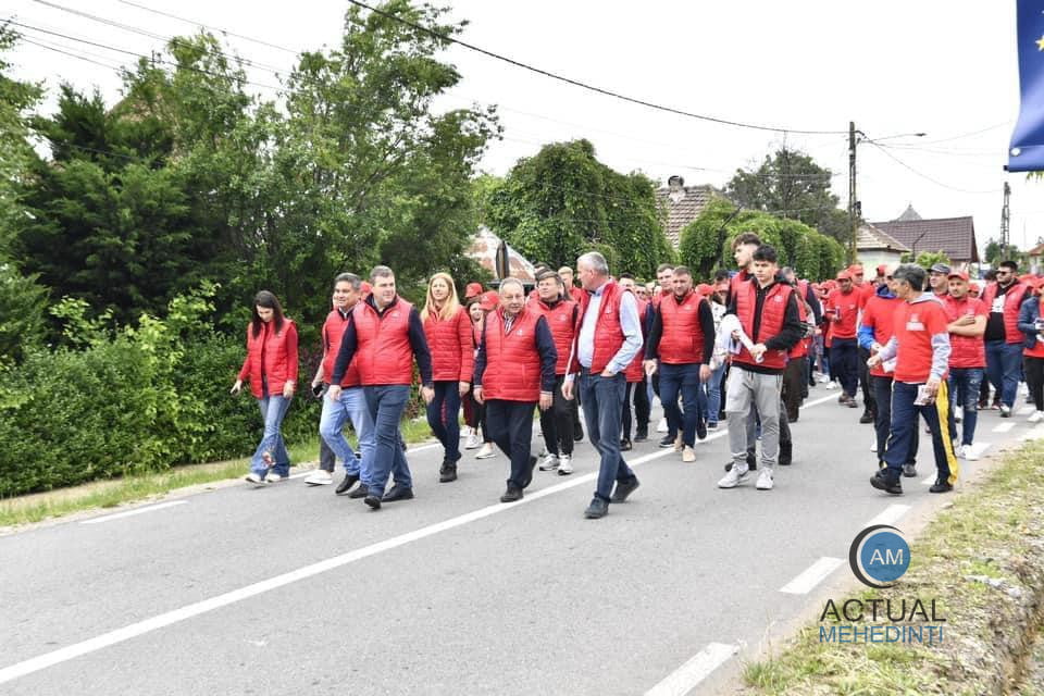 Marș al solidarității pentru candidații PSD Mehedinți, în Rogova!