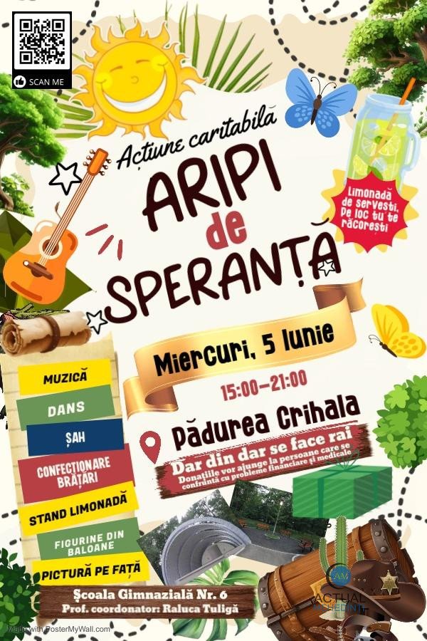 “Aripi de speranță”, acțiune caritabilă, organizată din suflet pentru suflete!