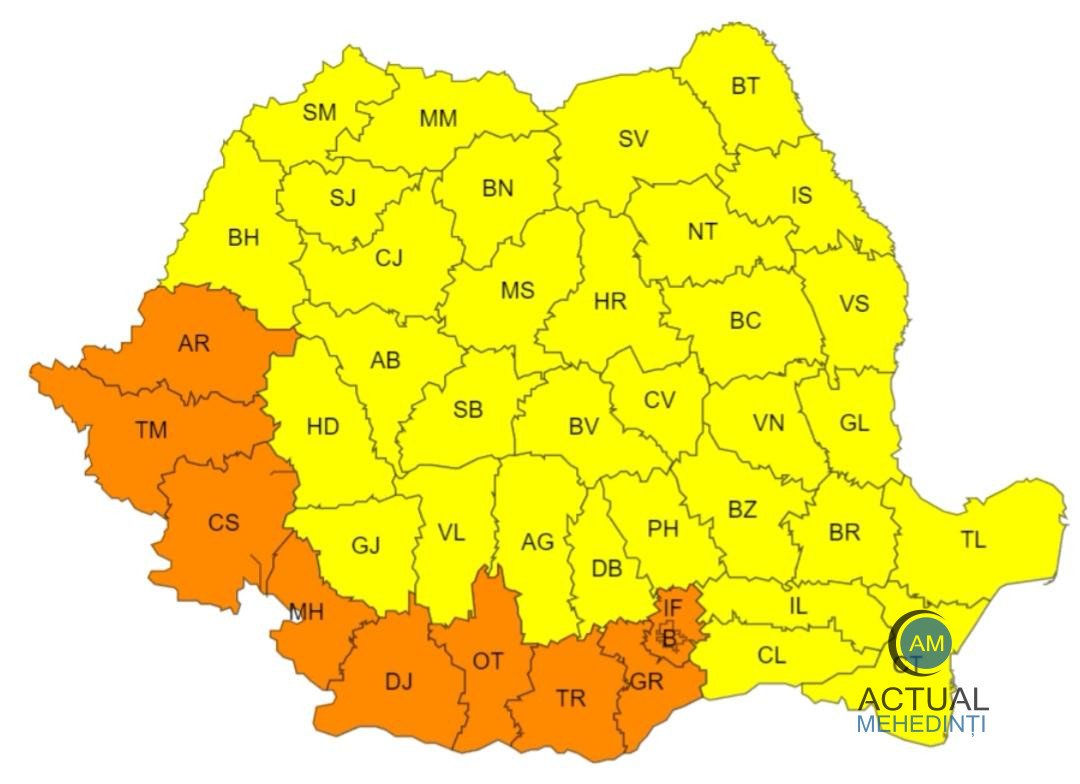 Val de caniculă în Mehedinți! A fost emis cod portocaliu.