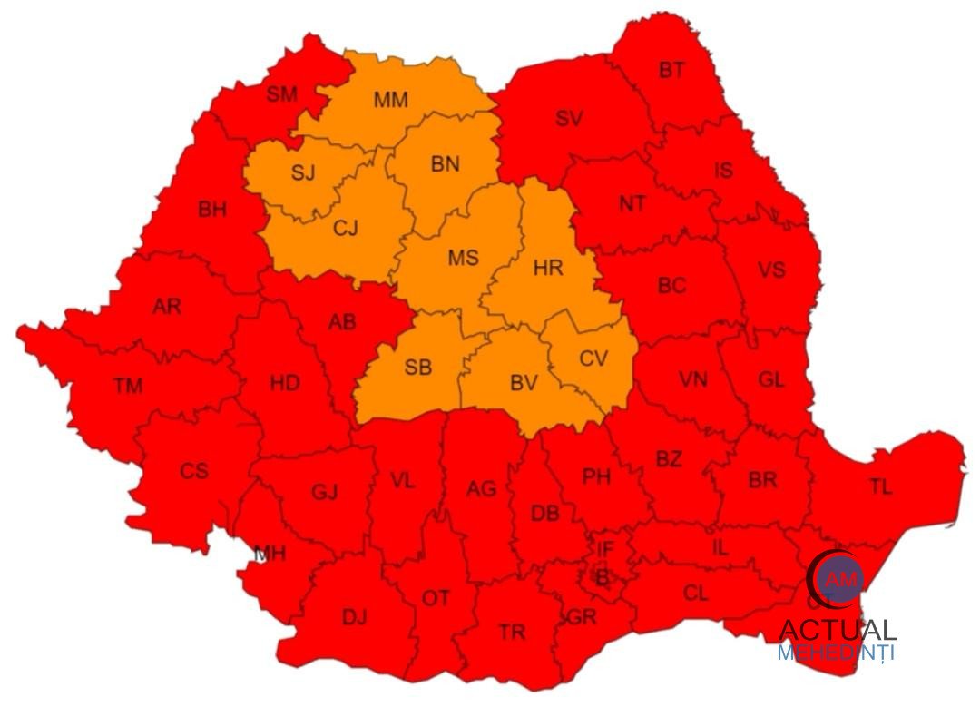 Se extinde codul roșu de caniculă. Început de săptămână cu temperaturi caniculare!