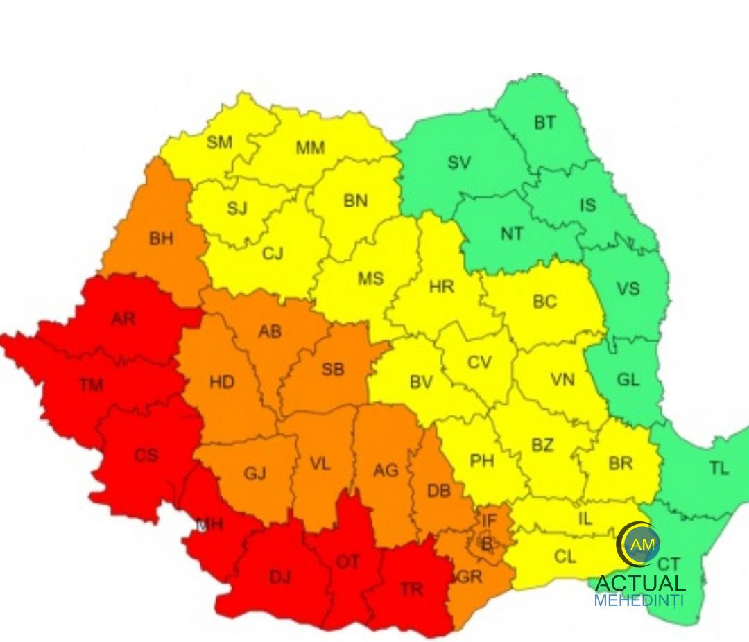 ANM a emis cod roșu de caniculă pentru Mehedinți. Urmează zile cu temperaturi extrem de ridicate.