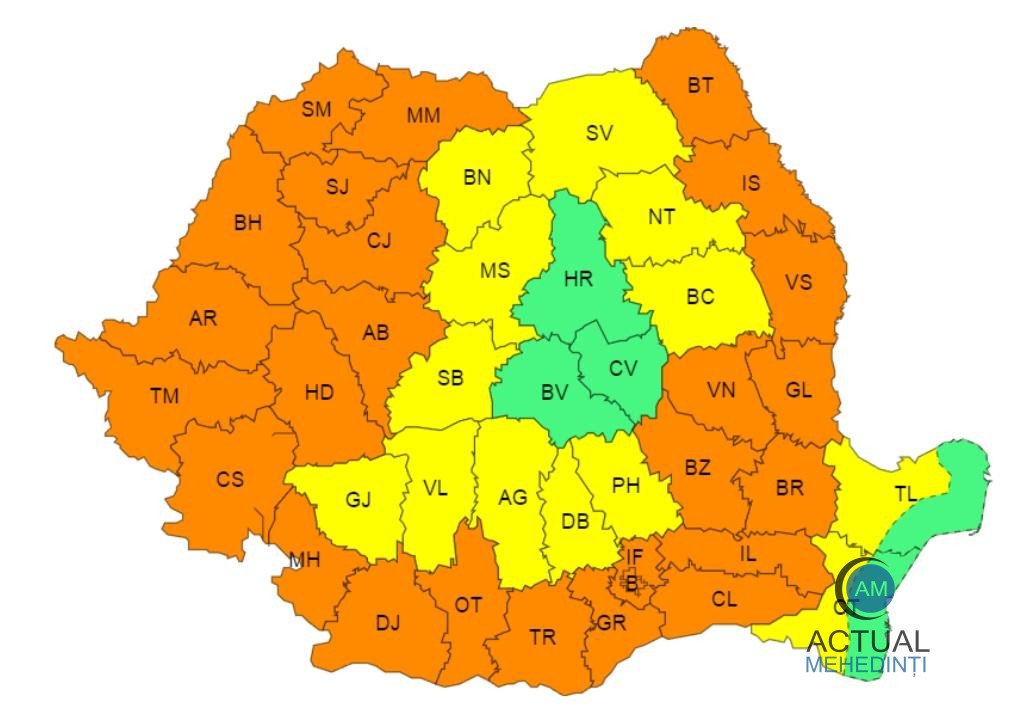 Zi cu temperaturi de foc: se menține codul portocaliu de caniculă.