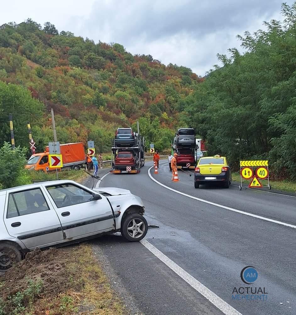 Accident rutier: circulație blocată pe DN6, între Topleț și Băile Herculane!