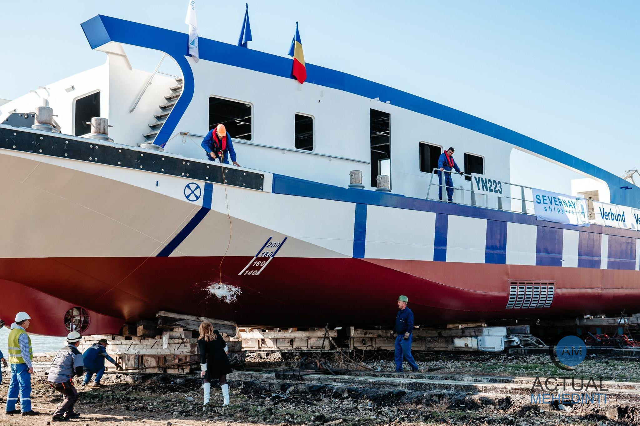Industria navală din Severin, în continuă ascensiune! O navă construită la noi va merge la export în Austria.