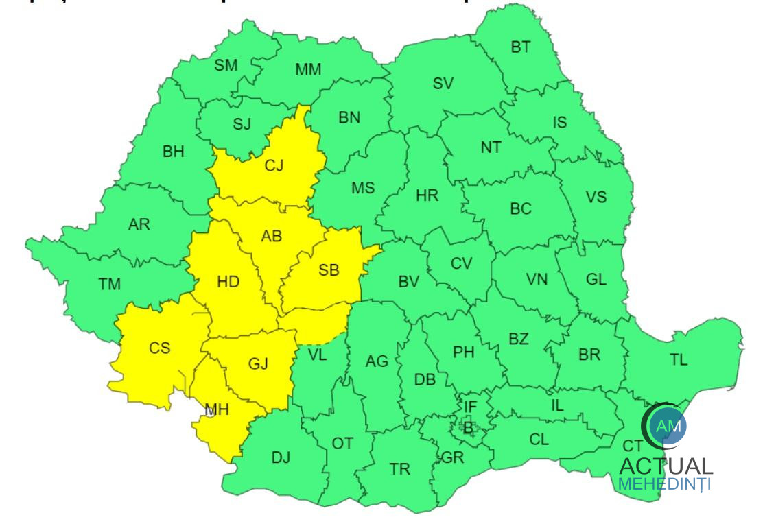 Revin ploile. Meteorologii au emis cod galben de ploi.