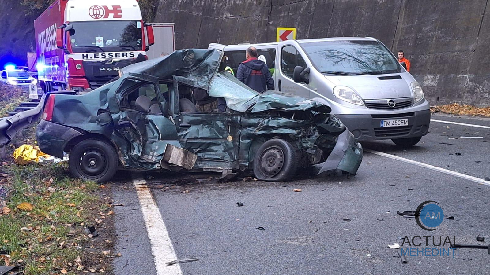 Accident mortal, produs la ieșire din Orșova! O femeie a decedat pe loc.