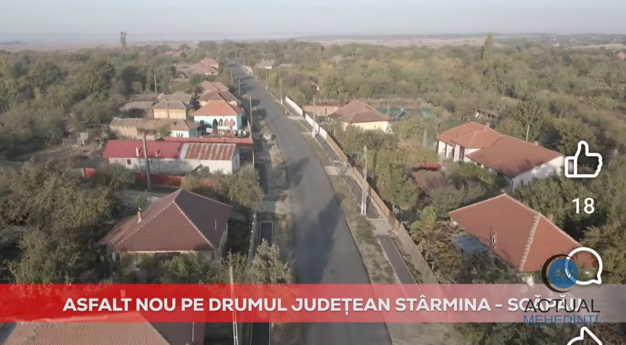 Asfalt nou pe Drumul Județean dintre Stârmina și Scăpău!