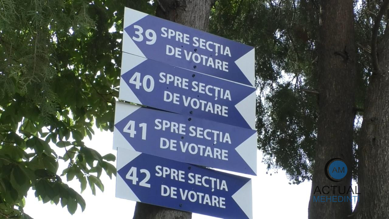 Prezența la vot în Mehedinți: aproape 4.000 de alegători au mers la urne până la ora 08.00.