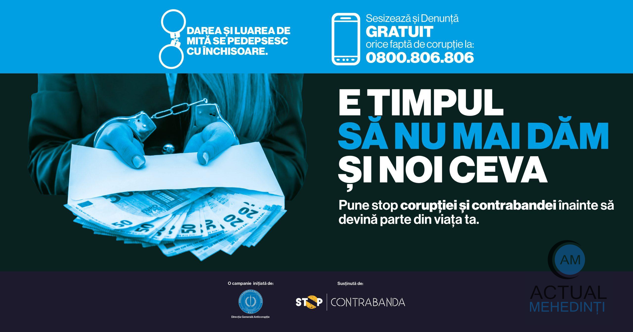 „E timpul să nu mai dăm și noi ceva” – campania națională de prevenire a corupției, derulată de DGA!