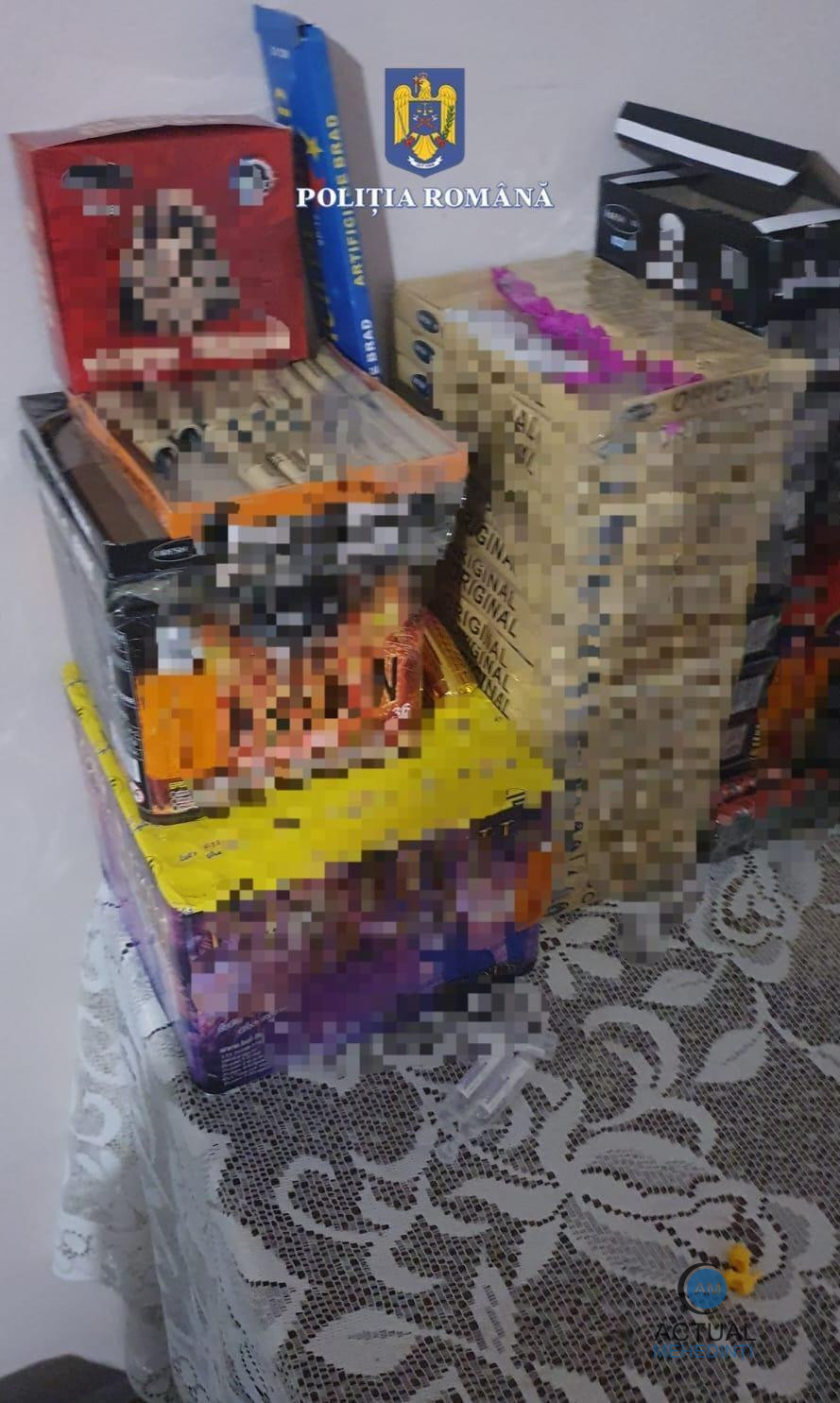 22 de kilograme de articole pitotehnice, confiscate de polițiști, în urma unei percheziții!