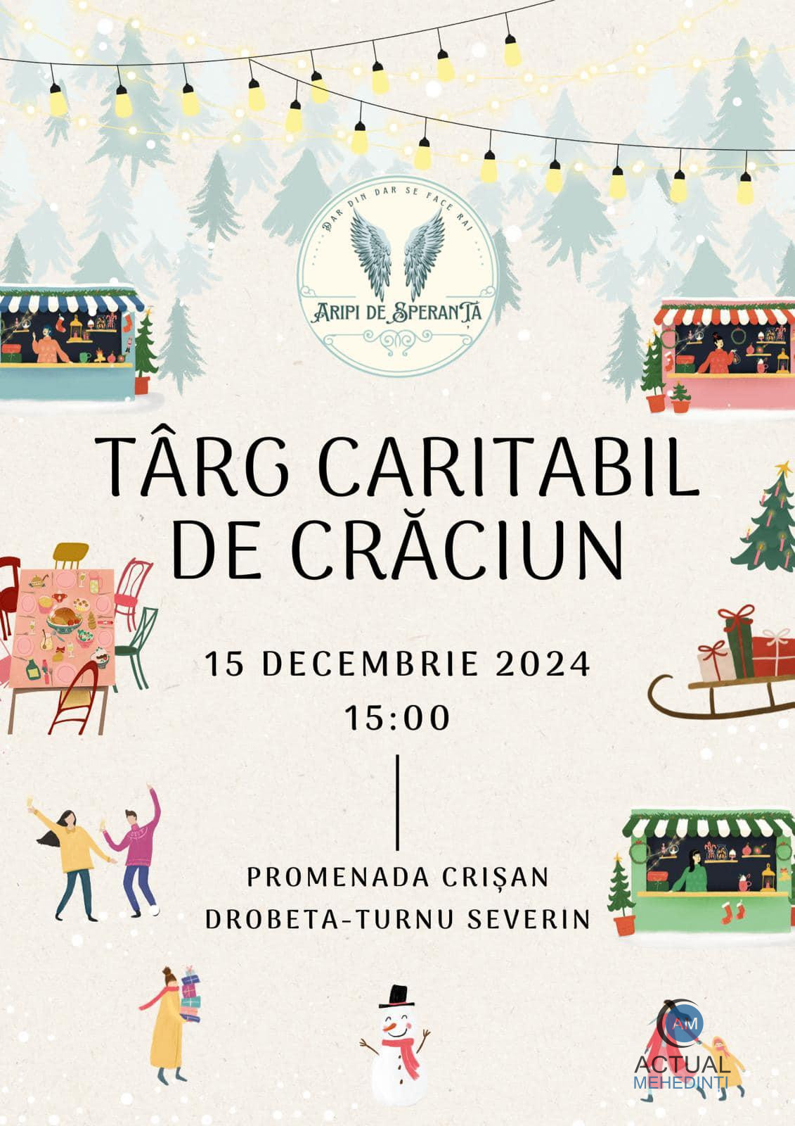 Târg caritabil de Crăciun! Zeci de standuri cu decorațiuni și dulciuri, create de elevi, vor fi vândute, iar banii vor fi donați.