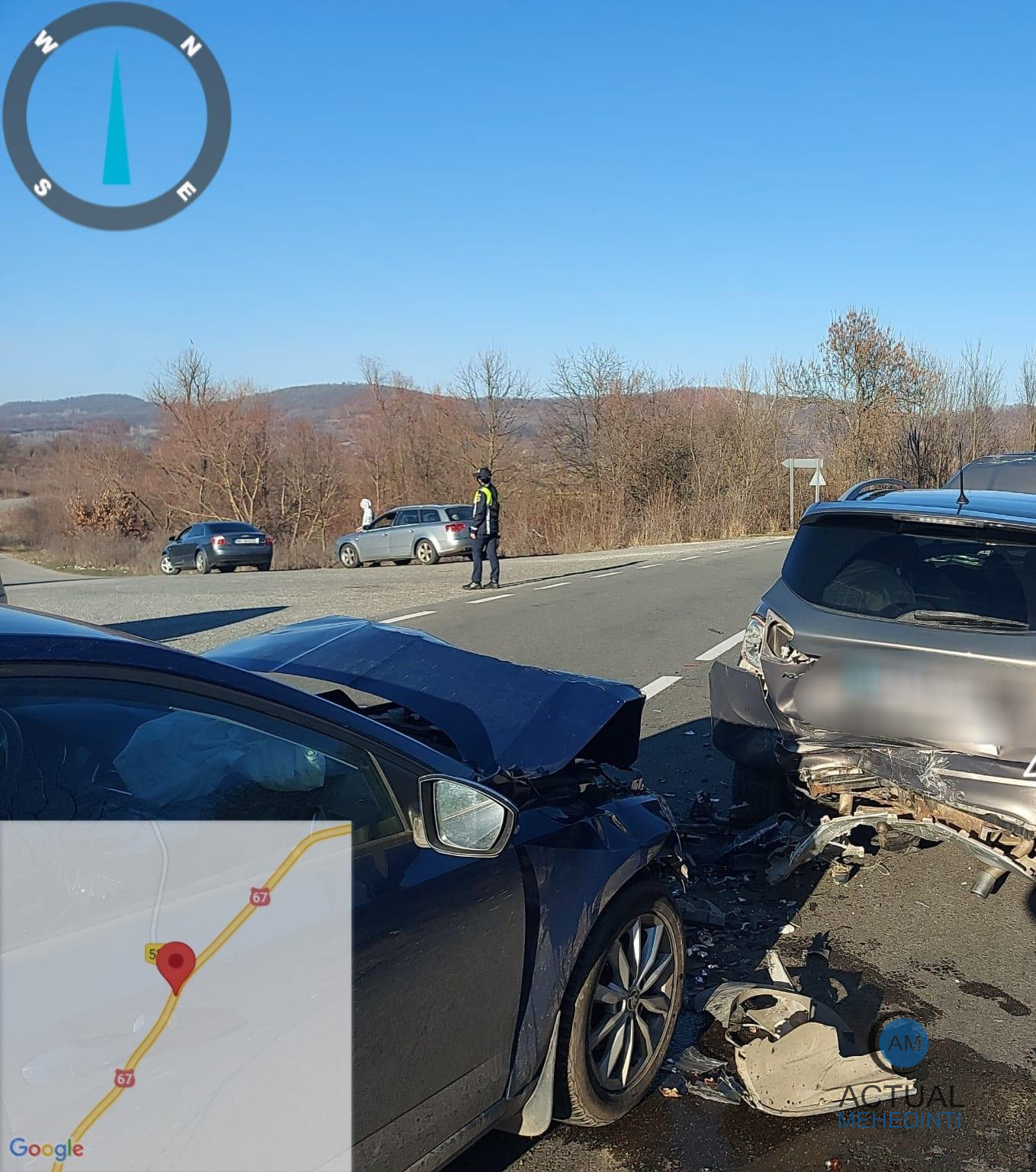Carambol cu trei autoturisme și patru victime!