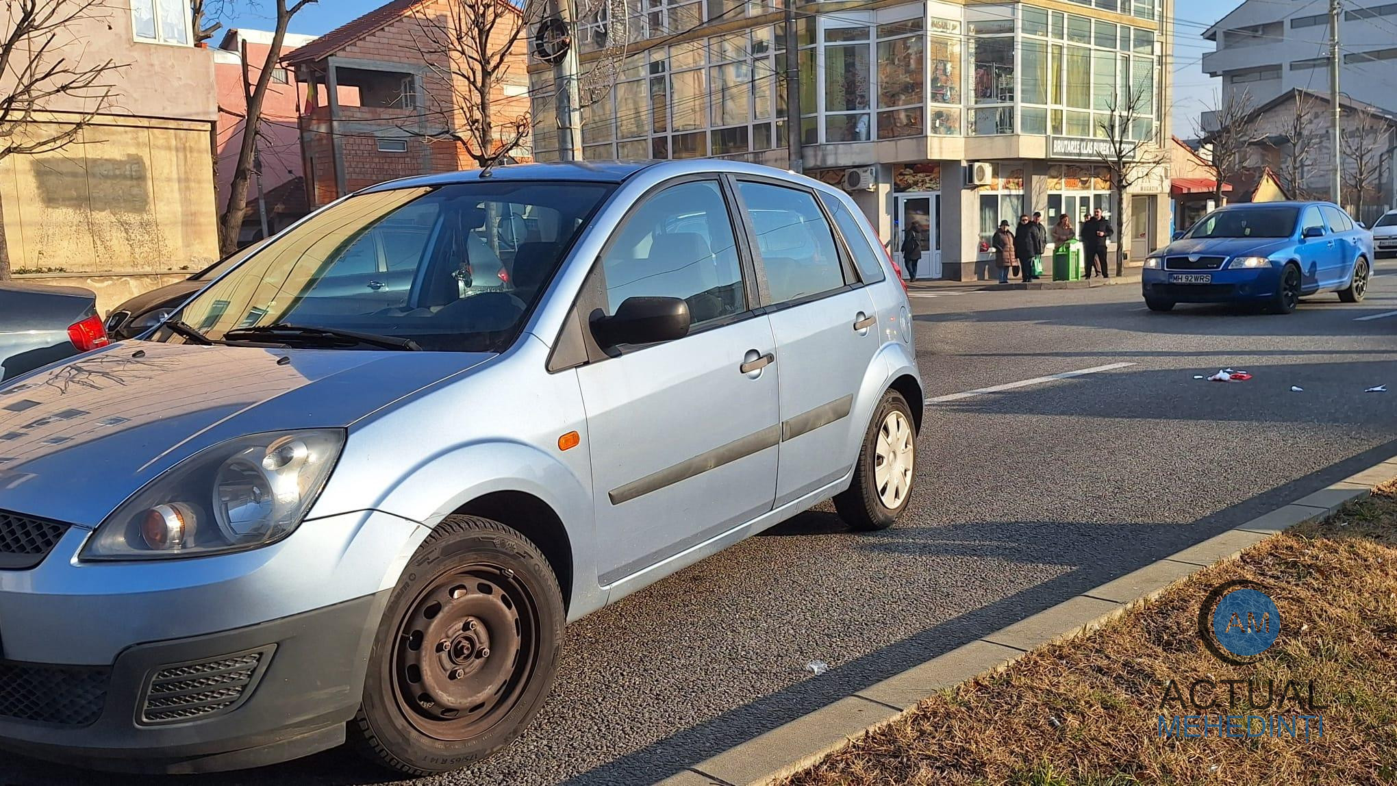 Accident pe principala arteră de circulație din Severin: pieton accidentat!