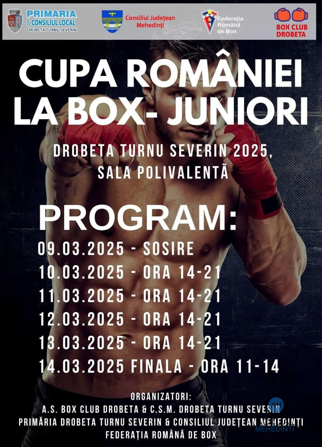 Severinul va găzdui Cupa României la Box pentru Juniori.