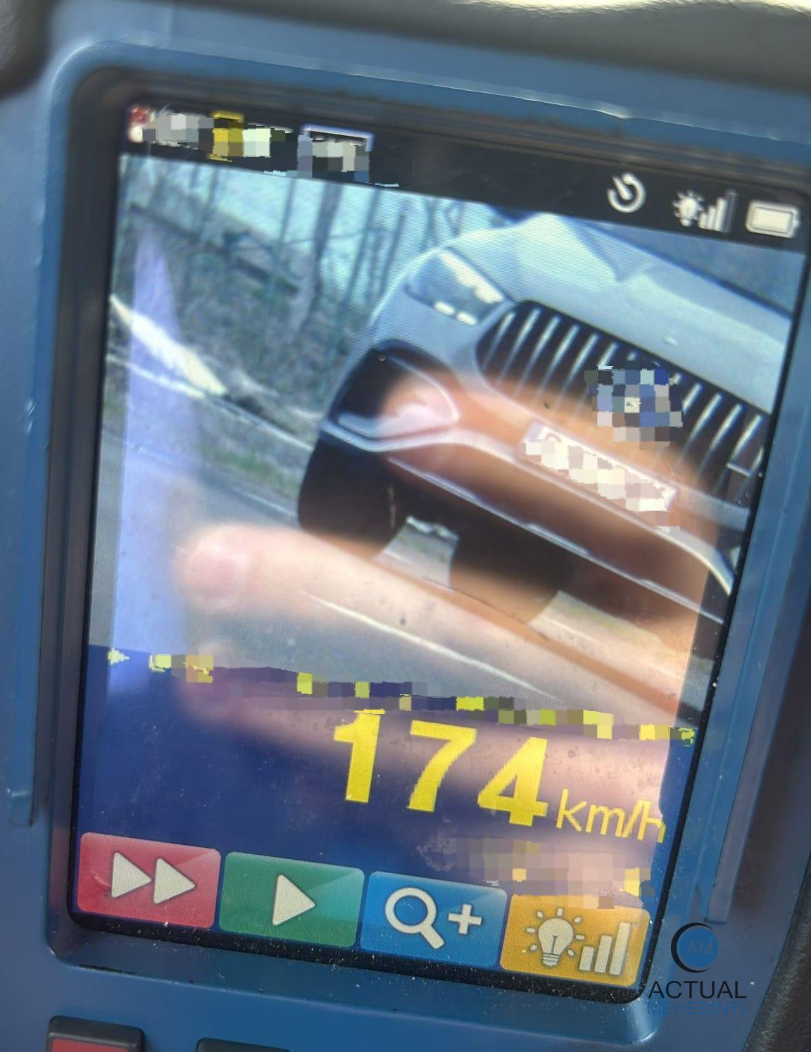 Prins fără permis și cu viteza de 174 km/h, pe un drum din Mehedinți!