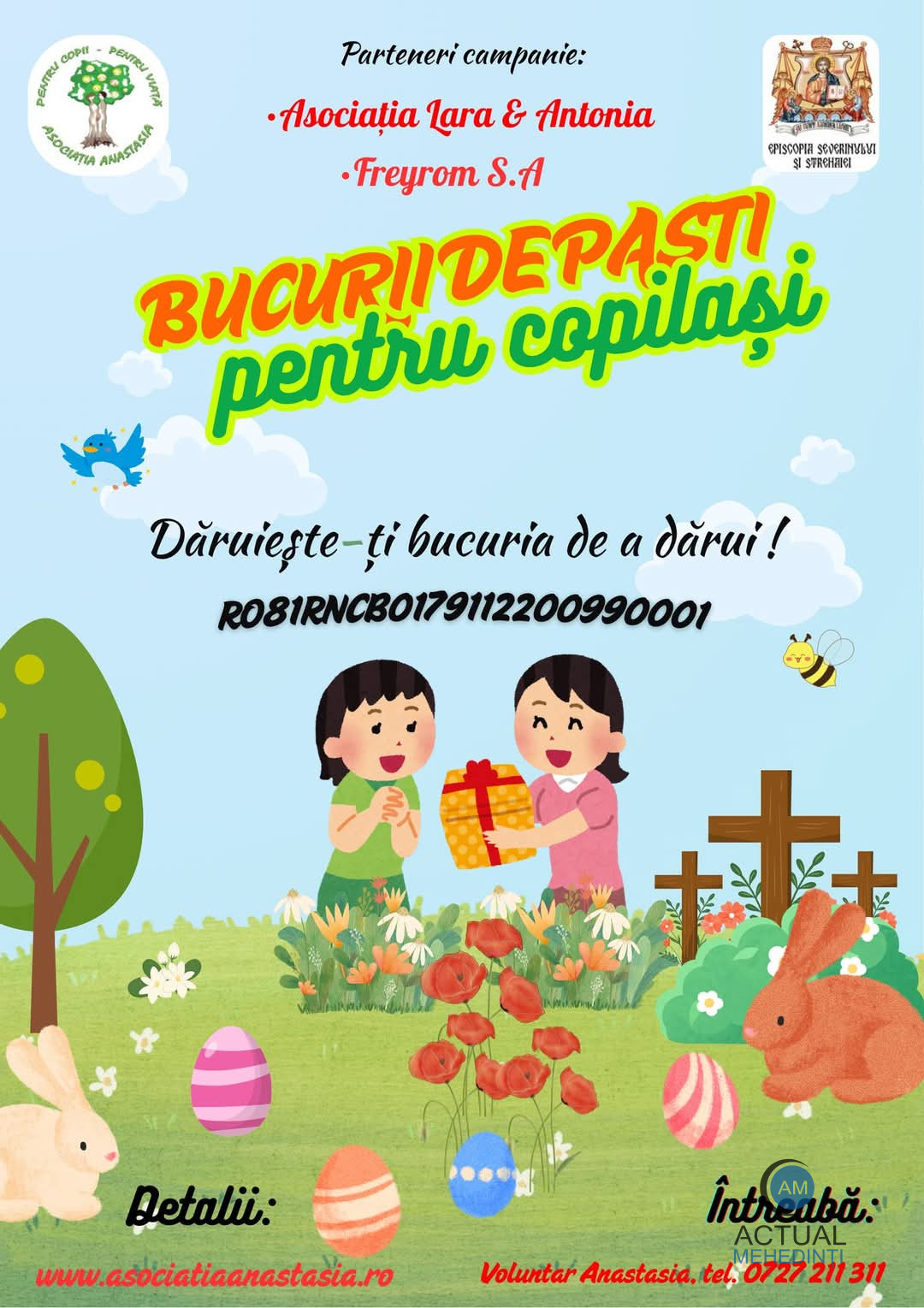 A început campania „Bucurii de Paști pentru copilași”. Oricine poate oferi o mână de ajutor.