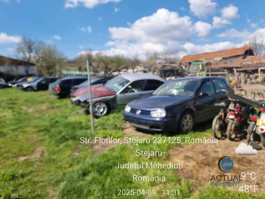 Amendat de Garda de Mediu, pentru dezmembrări de mașini, fără a deține autorizație!