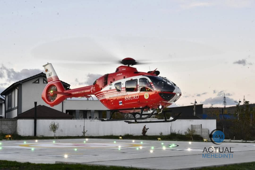 Șansa la recuperare: pacient minor, transferat de urgență la Timișoara, de pe heliportul spitalului!
