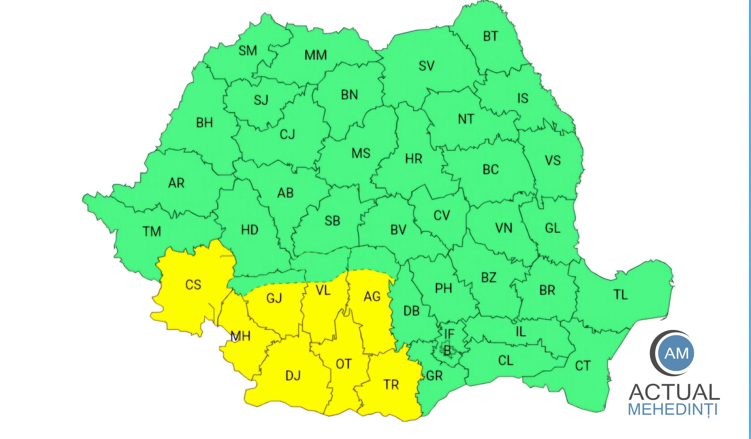 ANM a emis cod galben de vânt. Avertizarea, valabilă din această noapte!