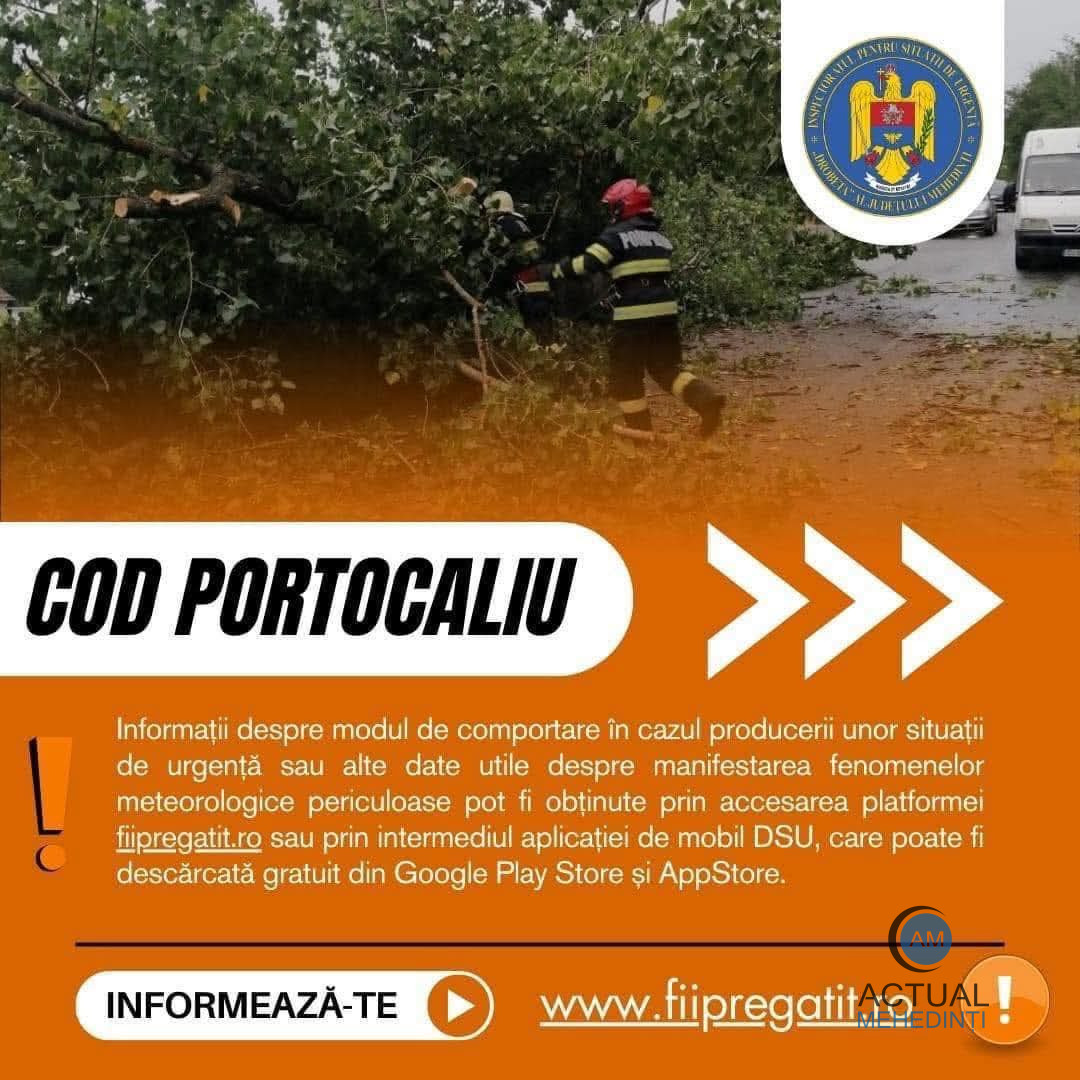 Cod portocaliu de vreme rea!