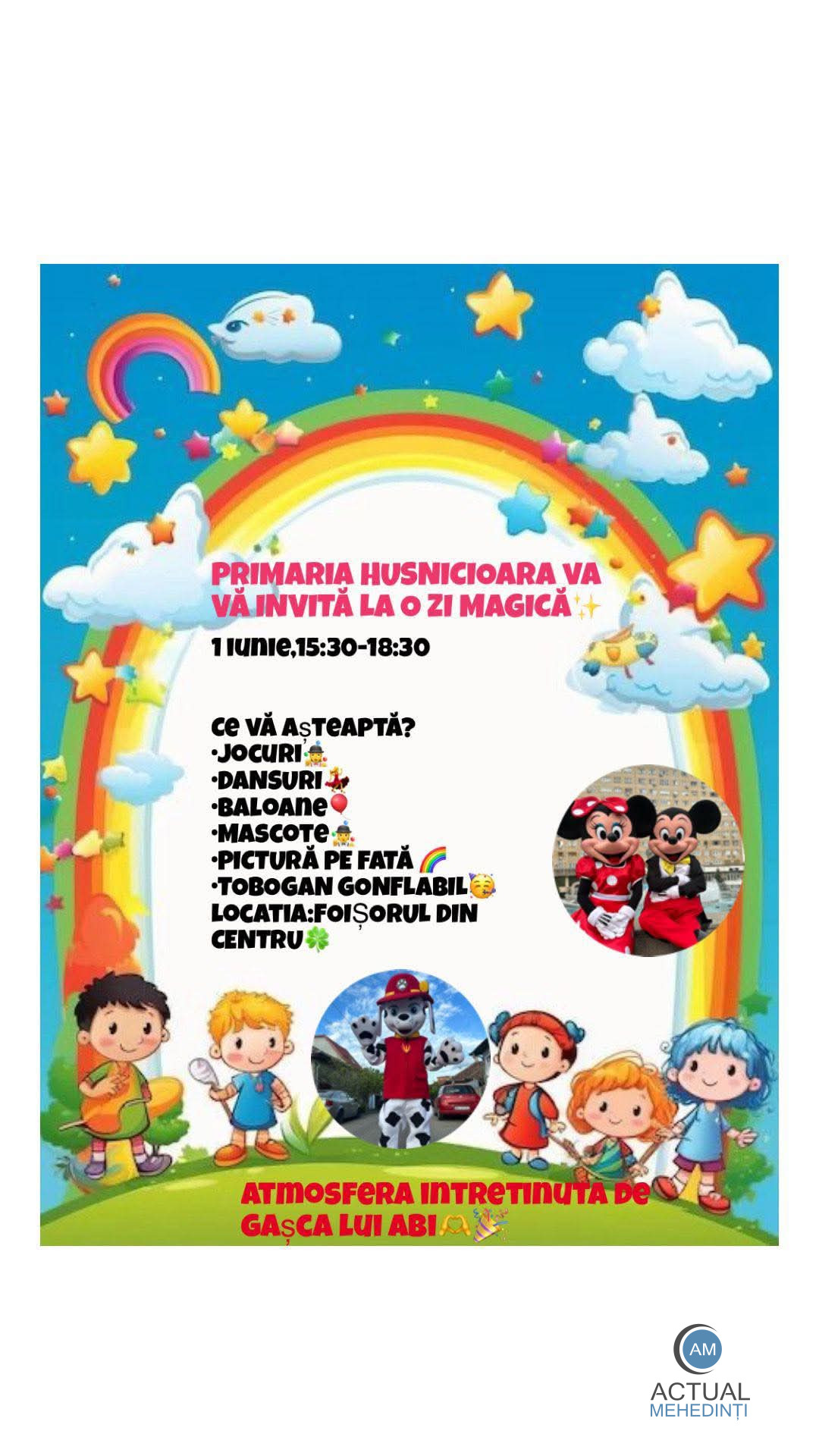Distracție de Ziua Copilului, în Husnicioara! Surprize pentru cei mai mici dintre localnici!