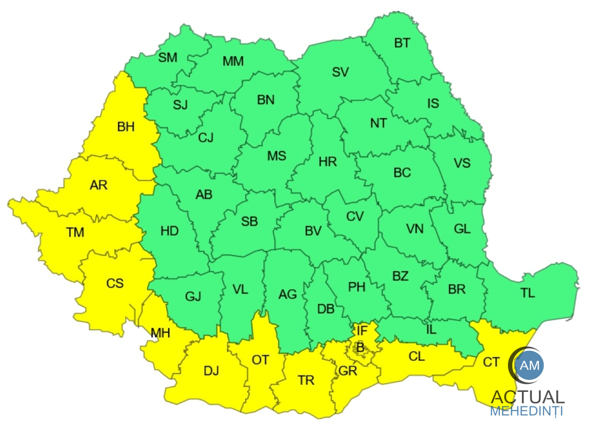 Revine vremea rea: ANM a emis cod galben de vânt.