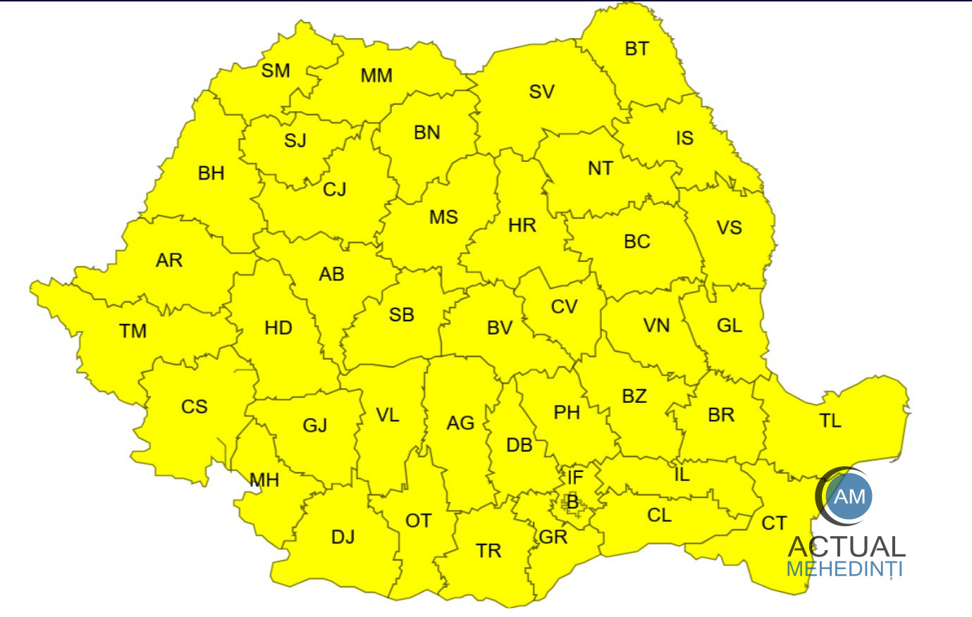Încă un episod de vreme severă: cod galben de ploi și vijelii!