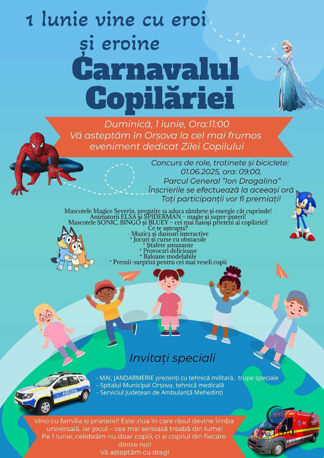 Ziua Copilului, marcată de Primăria Orșova! Distracție și surprize pentru micii orșoveni!