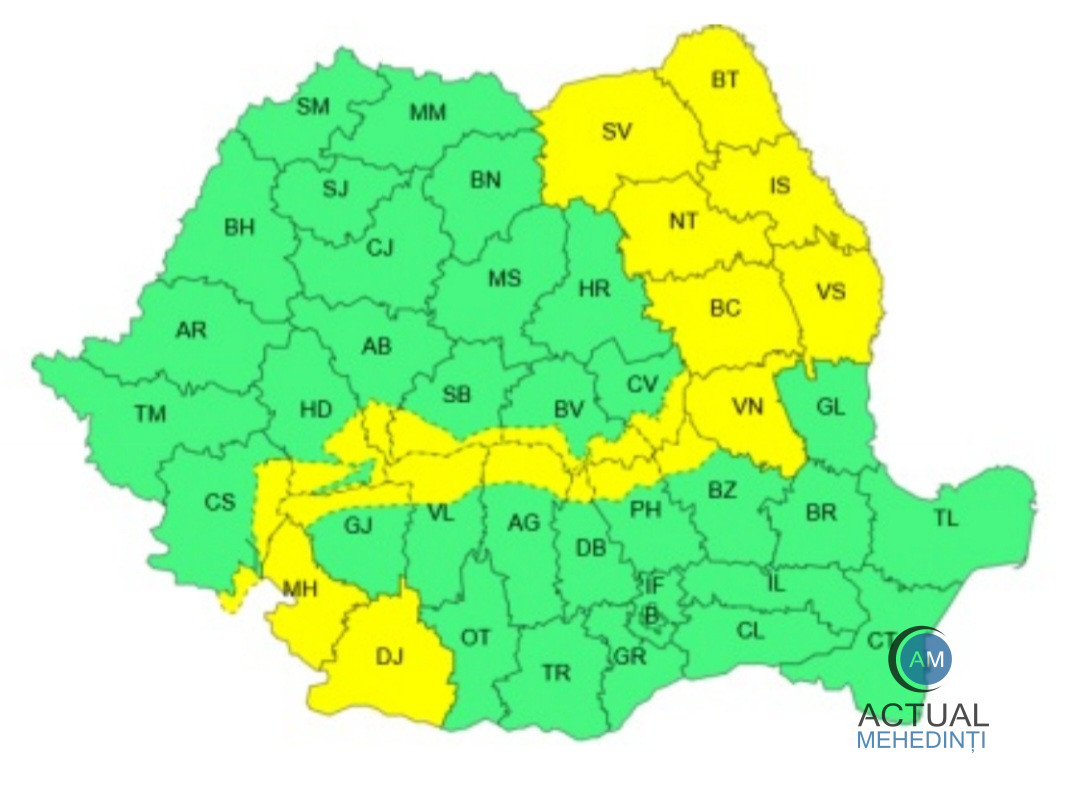 Cod galben de vreme rea! Meteorologii anunță vânt.