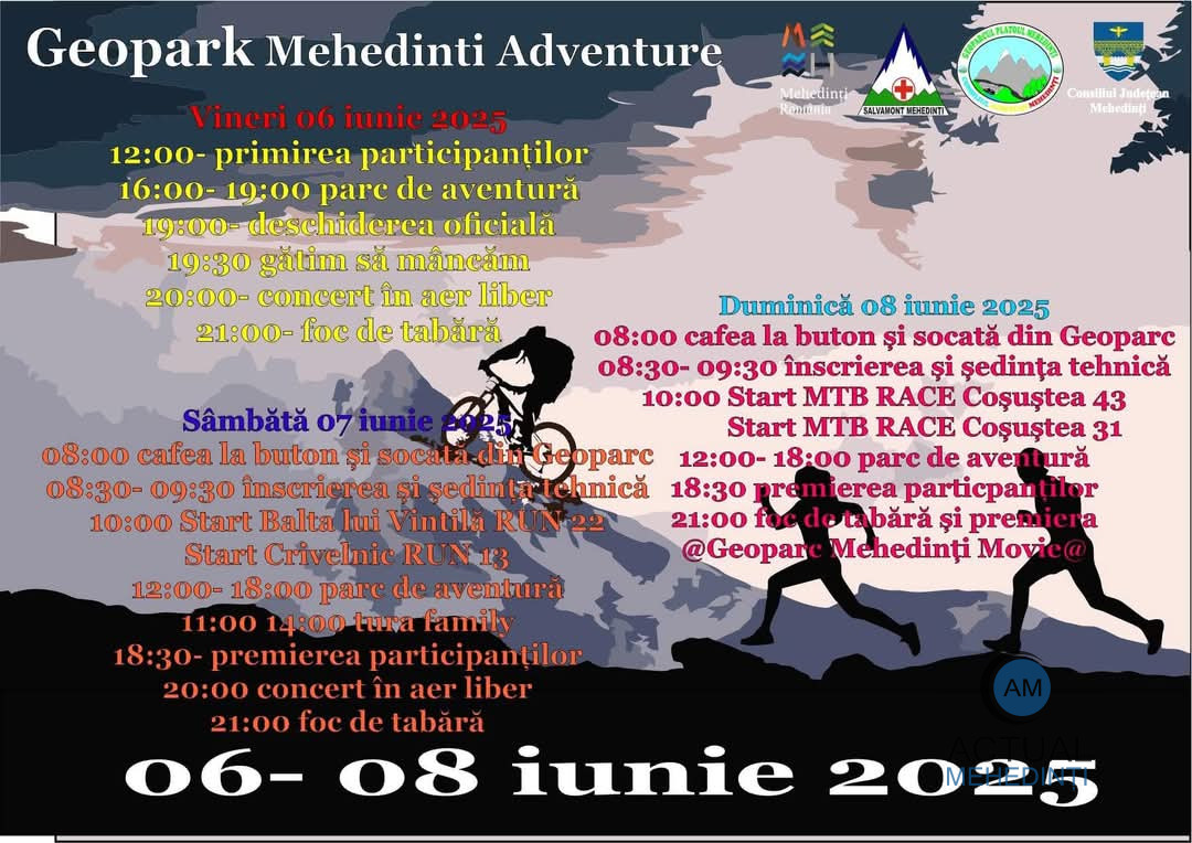 Adrenalină și distracție, la cea de-a treia ediție a evenimentului „Geopark Platoul Mehedinți”