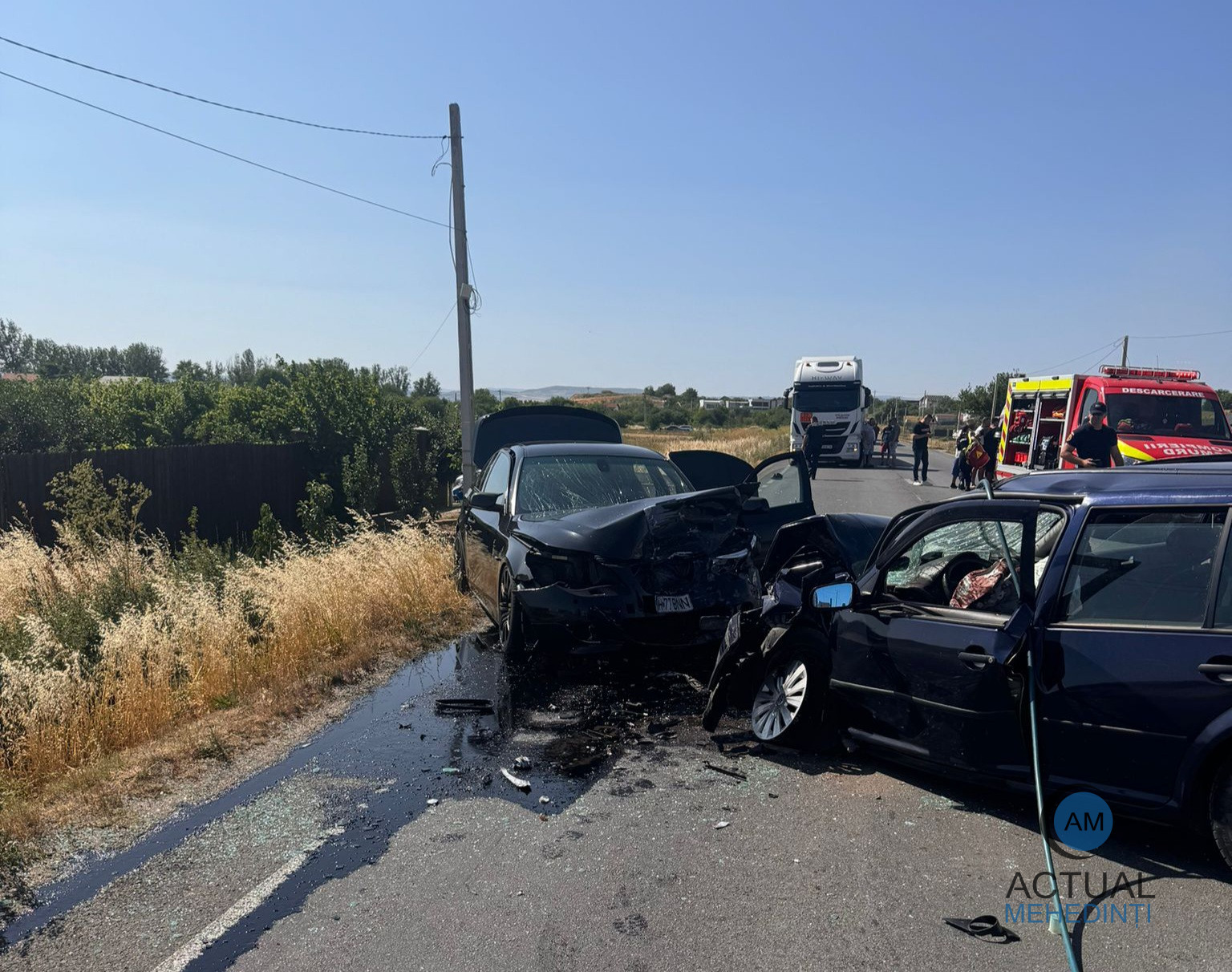 Accident pe DN 56A, trafic blocat!