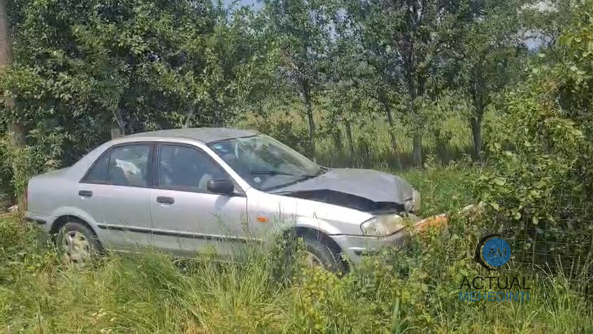 Mașină înmatriculată în Mehedinți, accident în Caraș-Severin!