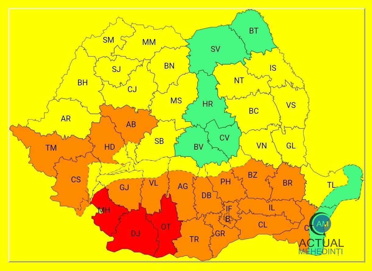 Mehedințiul, sub cod roșu de caniculă! Temperaturi de foc!