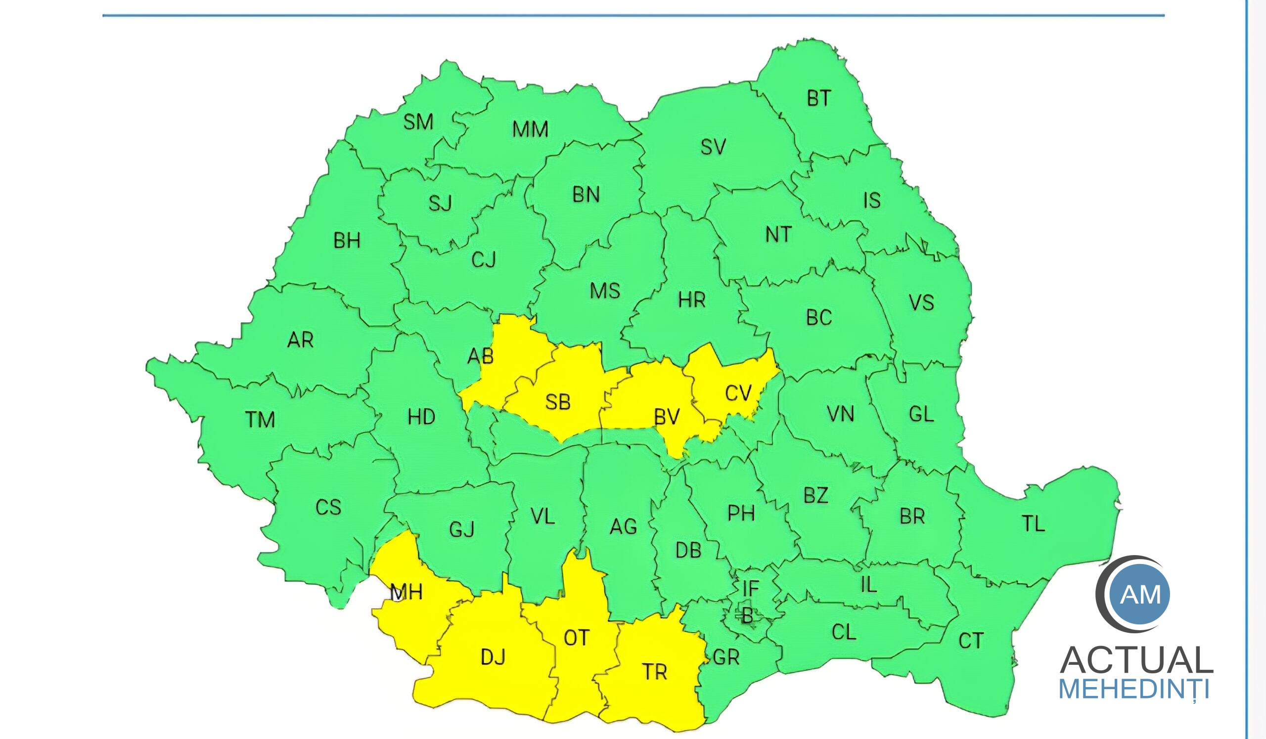 A fost prelungit codul galben de vânt. Avertizarea, valabilă până în această seară!